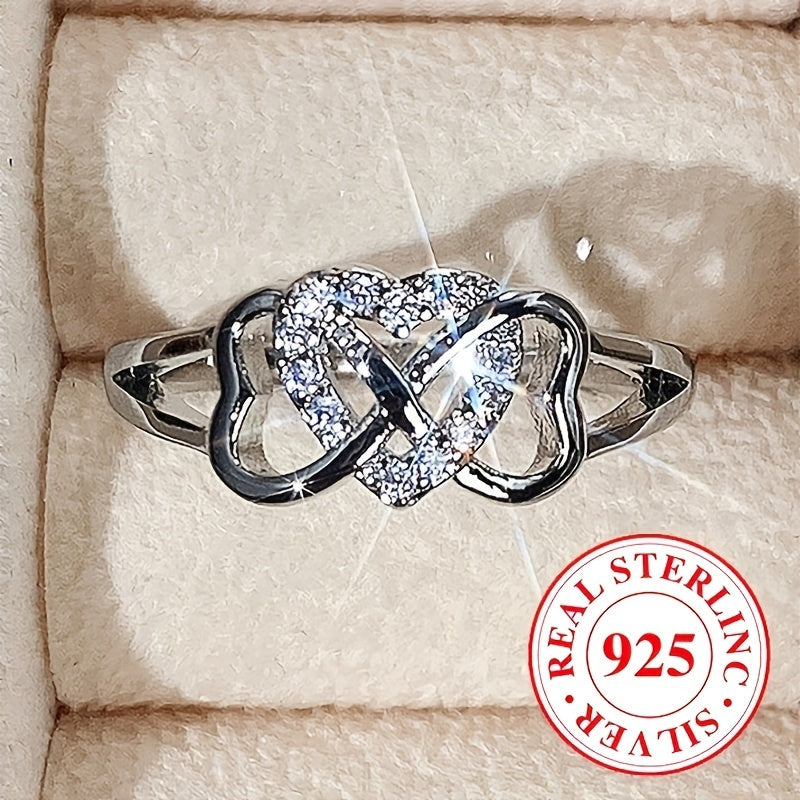 Sterling Silver Diamond Birthstone Heart Ring