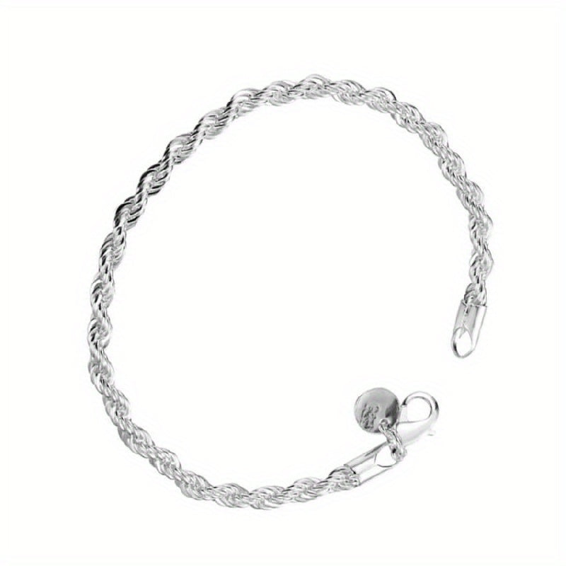 Sterling Silver Twisted Rope Bracelet