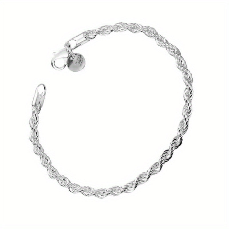 Sterling Silver Twisted Rope Bracelet