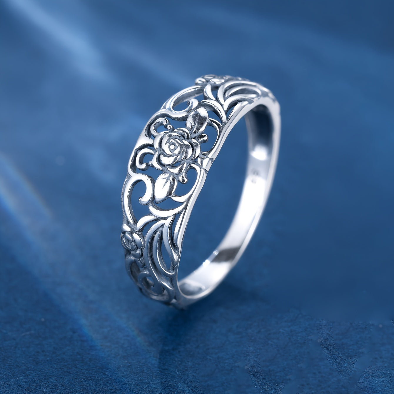 Sterling Silver Rose Ring