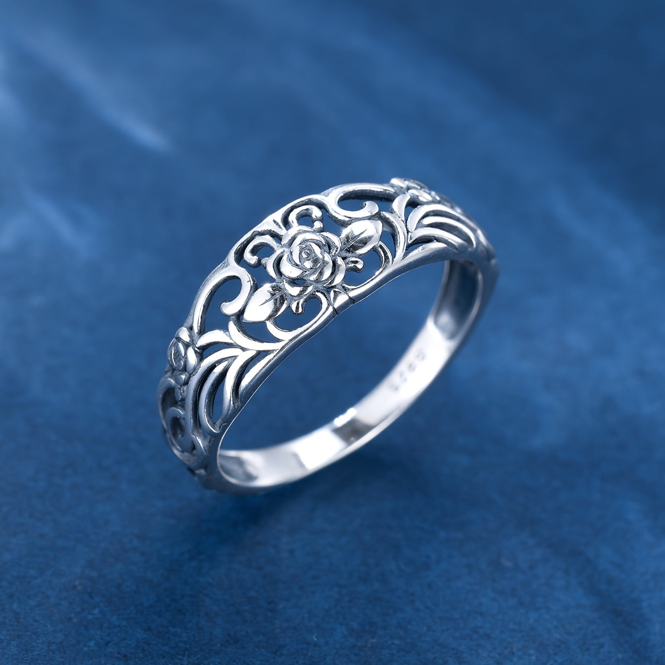 Sterling Silver Rose Ring