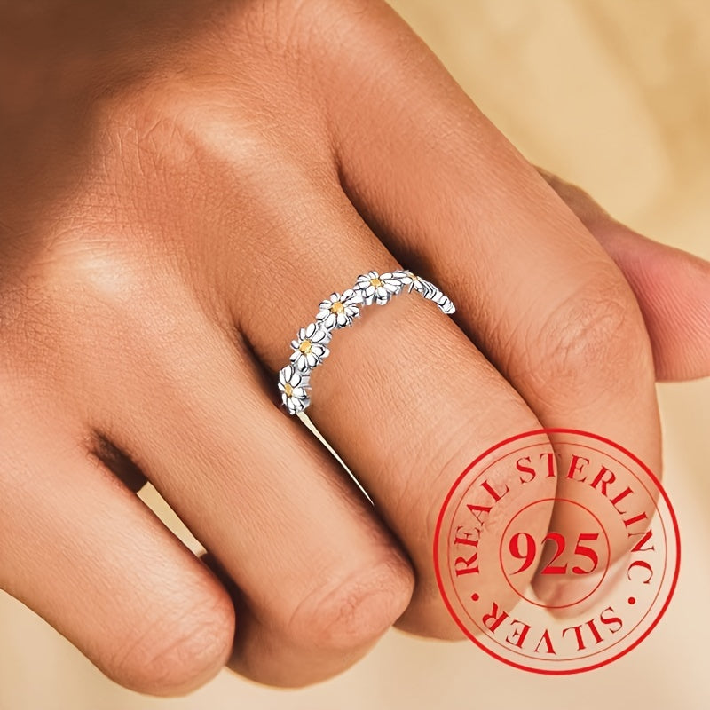 Radiant Daisy Gemstone Ring