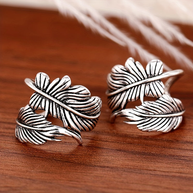 Silver Plated Leaf Design Ear Cuff
