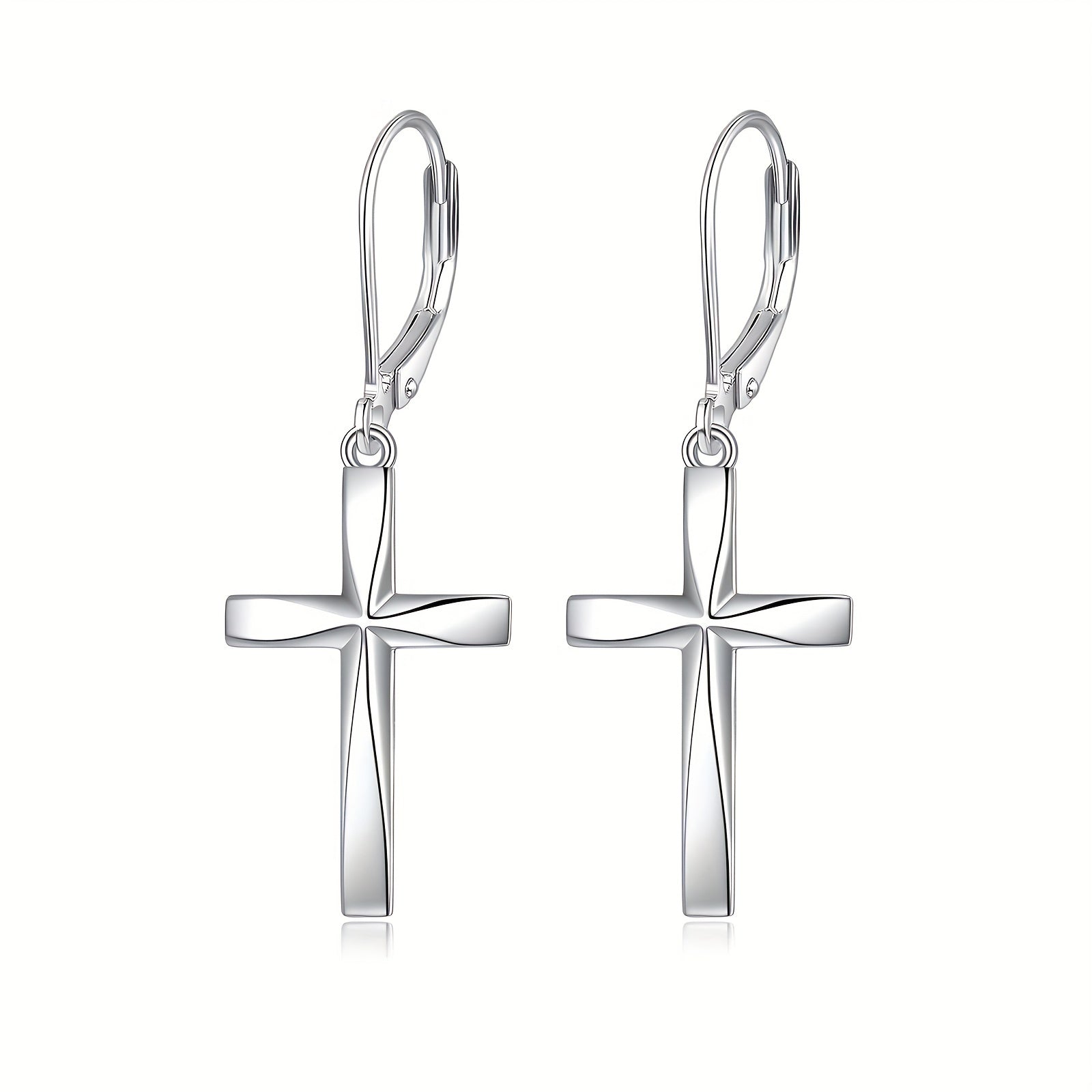 Sterling Silver Cross Earrings