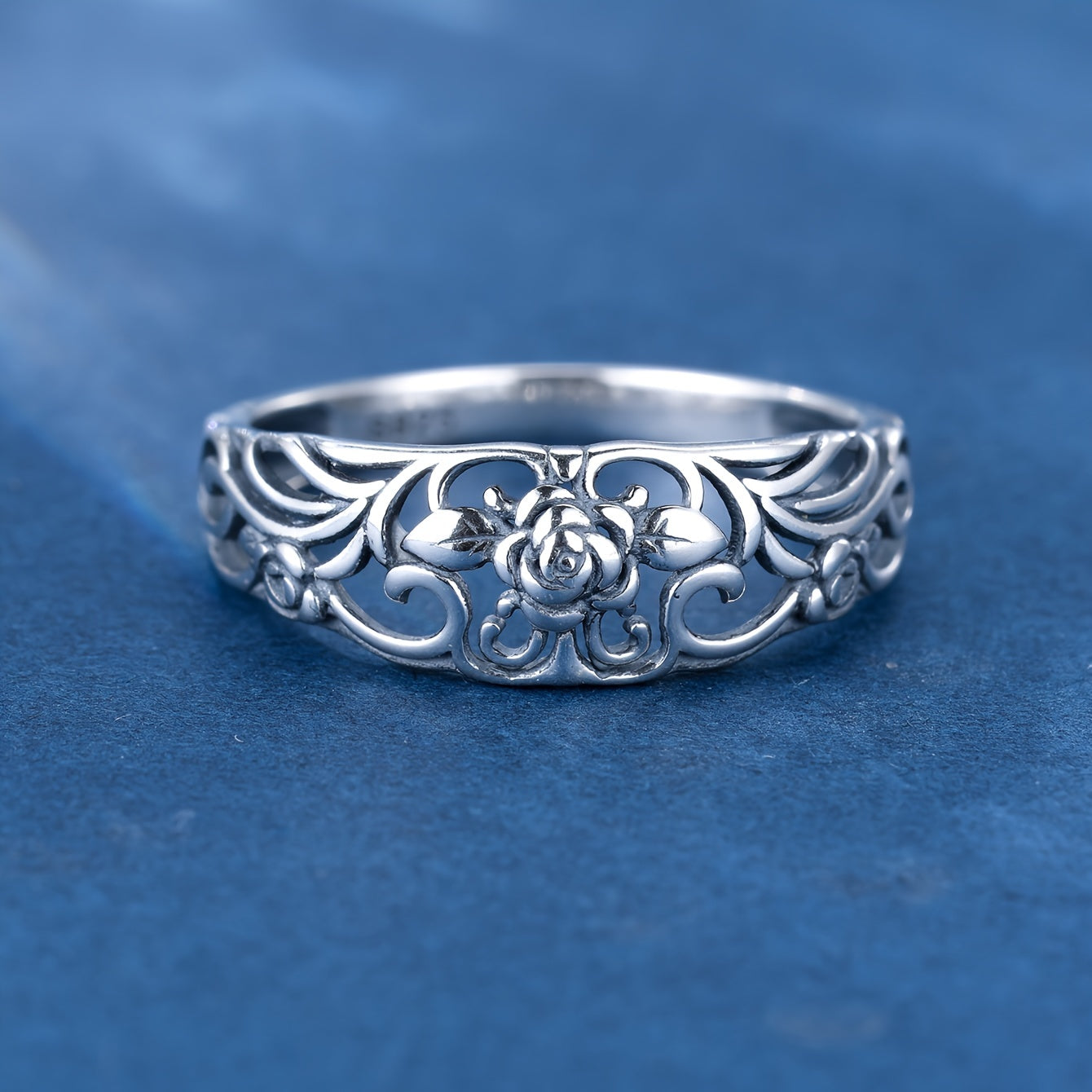 Sterling Silver Rose Ring